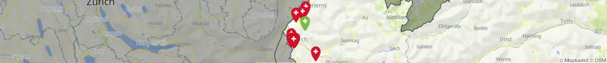 Map view for Pharmacy emergency services nearby Feldkirch (Vorarlberg)